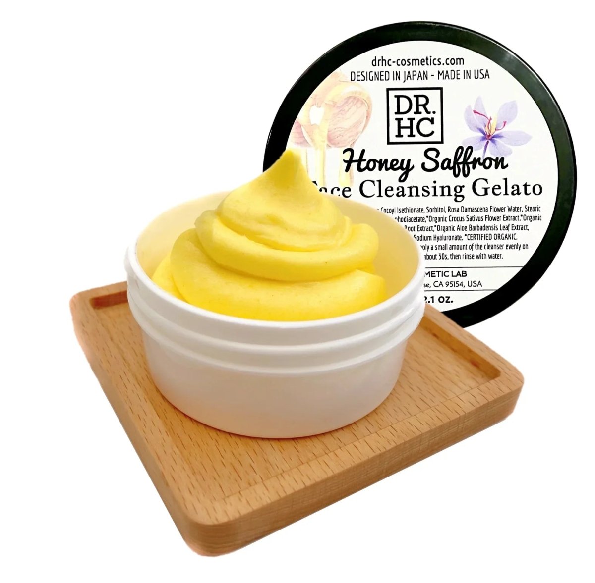 DR.HC Honey Saffron Face Cleansing Gelato (60g, 2.1oz.) (Skin recovery, Anti-scar, Anti-blemish, Anti-aging...)Cleanser