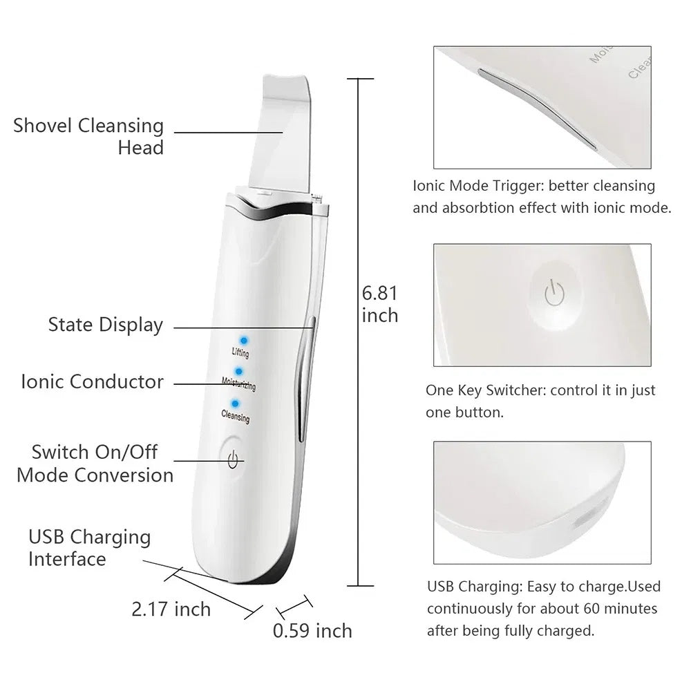 Electric Ultrasonic Skin Scrubber