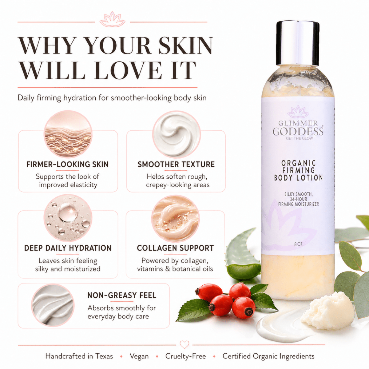 Organic Firming Body Lotion – Skin Tightening FormulaLotions & Creams