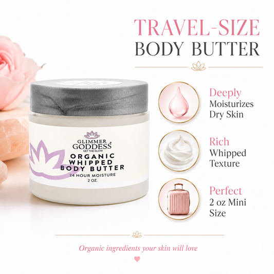 Organic Whipped Body Butter 2 oz – Mini Travel Size for Dry Skin & Eczema-0