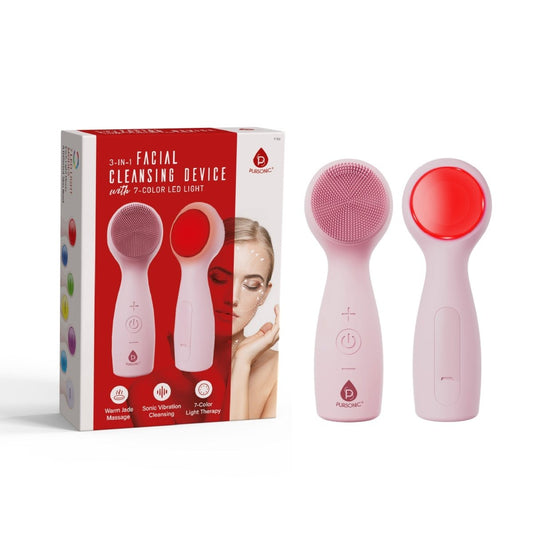 3-in-1 Sonic Facial Cleanser with Heated Jade & 7-Color LED Light Therapy – Pursonic Radiance DeviceBeauty & Personal Care