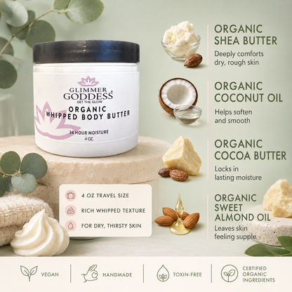Organic Whipped Body Butter 4 oz – Travel Size