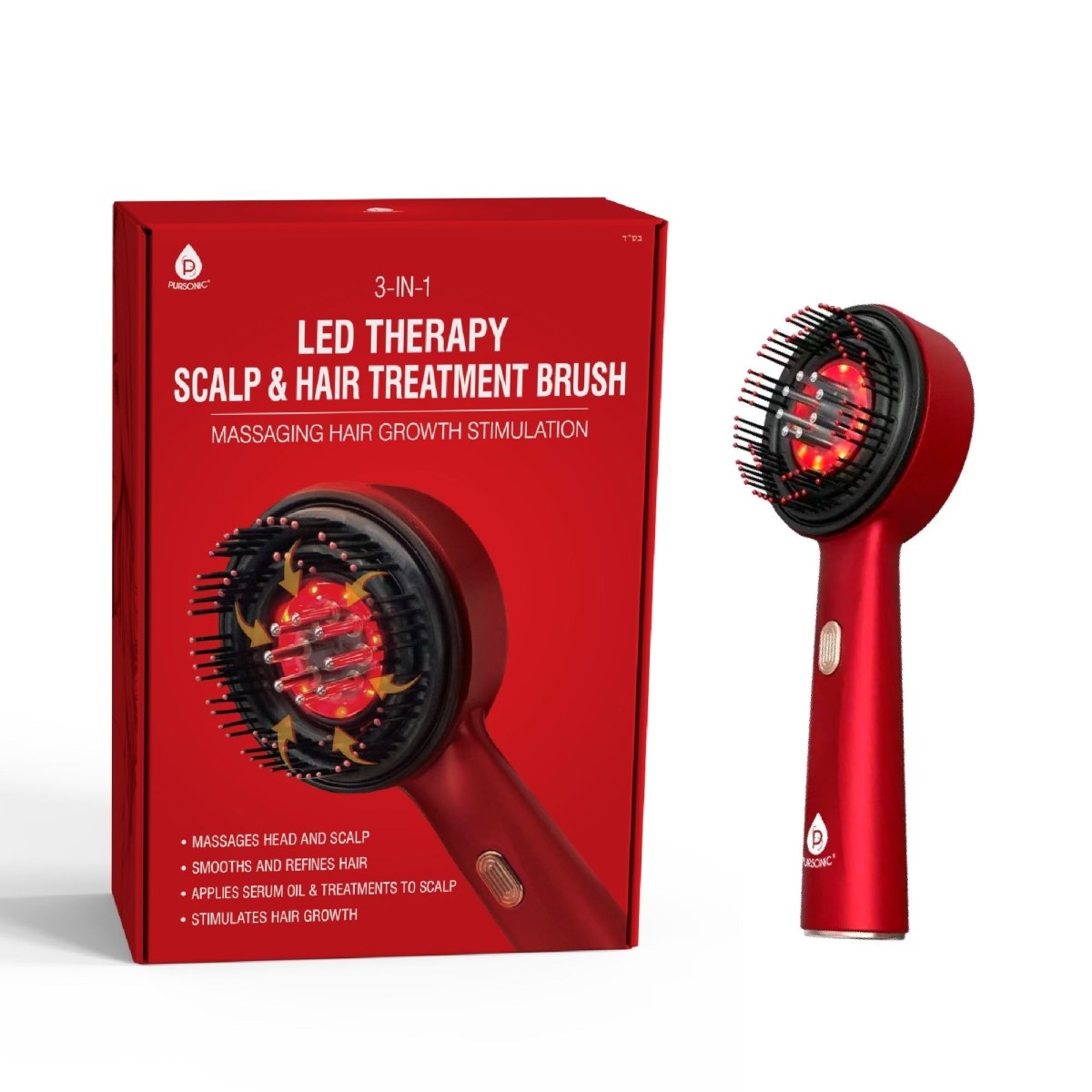 7 - Color Facial Therapy Mask + 3 - in - 1 LED Scalp & Hair Treatment BrushBeauty & Personal Care