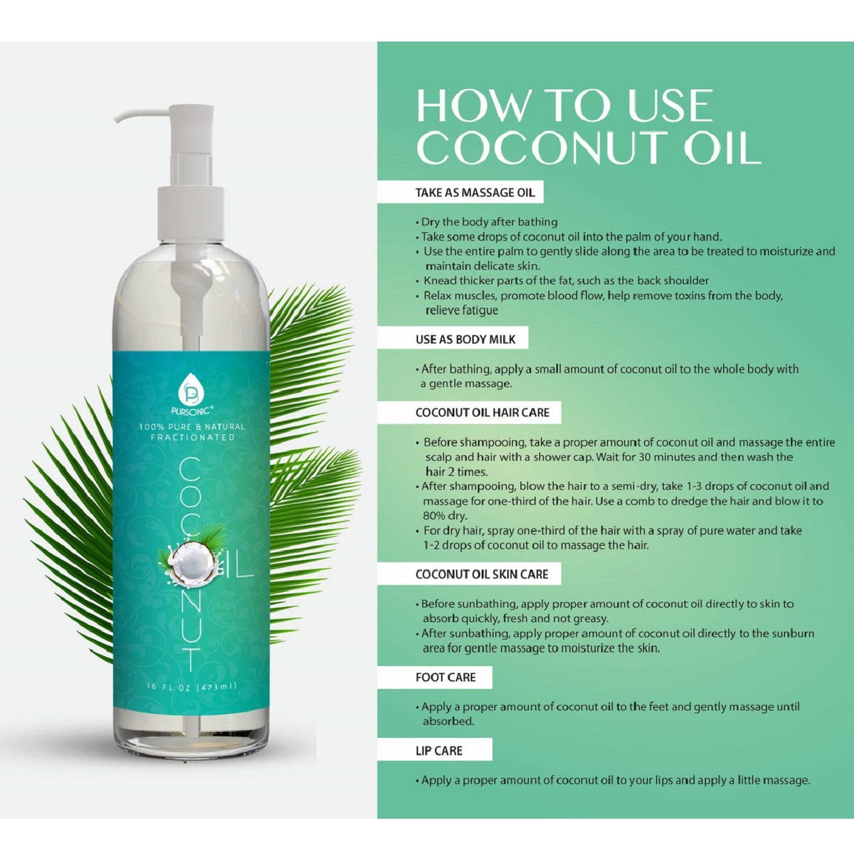 The Ultimate Hair & Skin Restoration Bundle: LED Therapy Brush, Castor Oil, Sweet Almond Oil, & Fractionated Coconut Oil-2