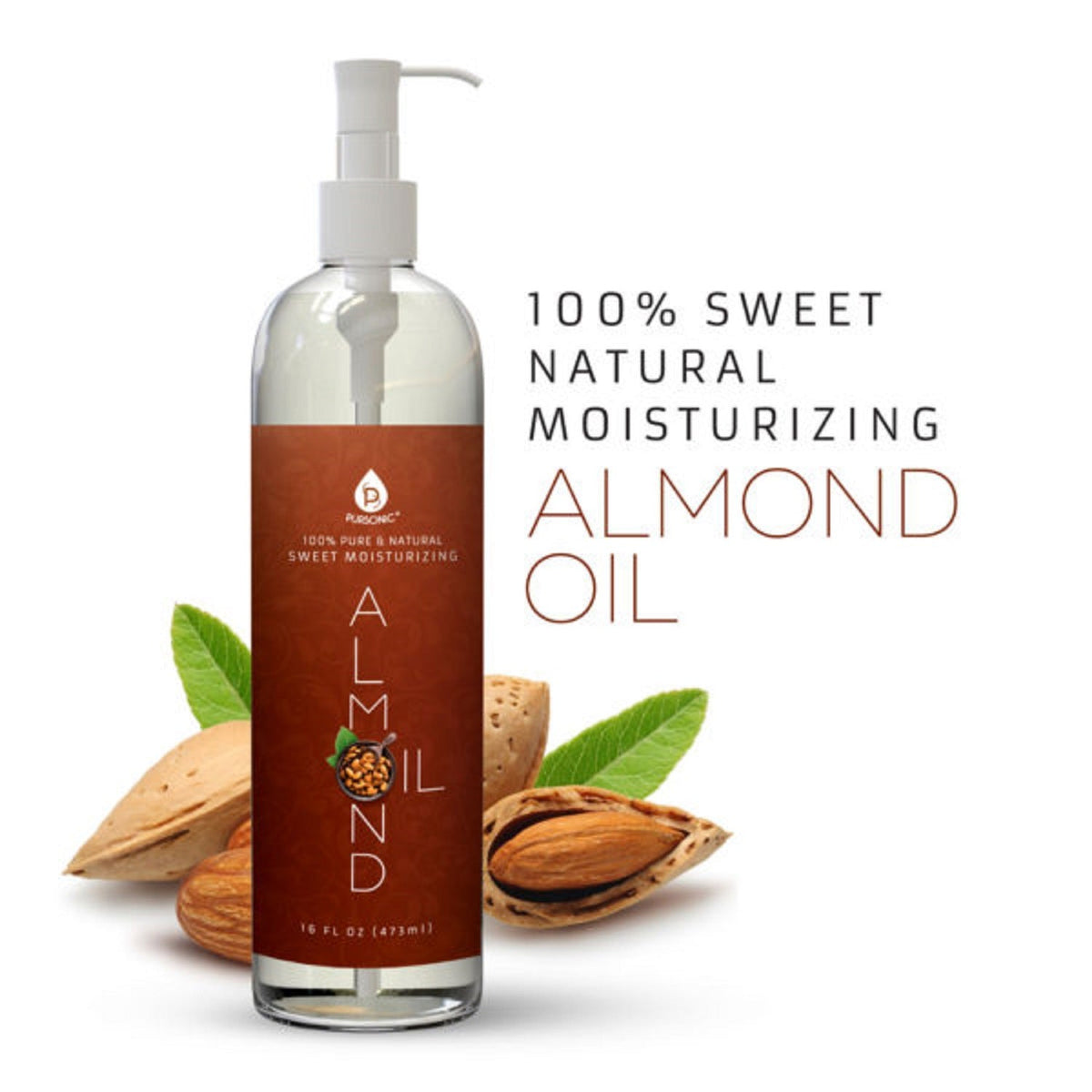 The Ultimate Hair & Skin Restoration Bundle: LED Therapy Brush, Castor Oil, Sweet Almond Oil, & Fractionated Coconut Oil-3