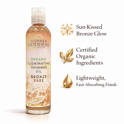 Organic Shimmer Body Oil for a Soft, Non-Greasy Body Glow-2