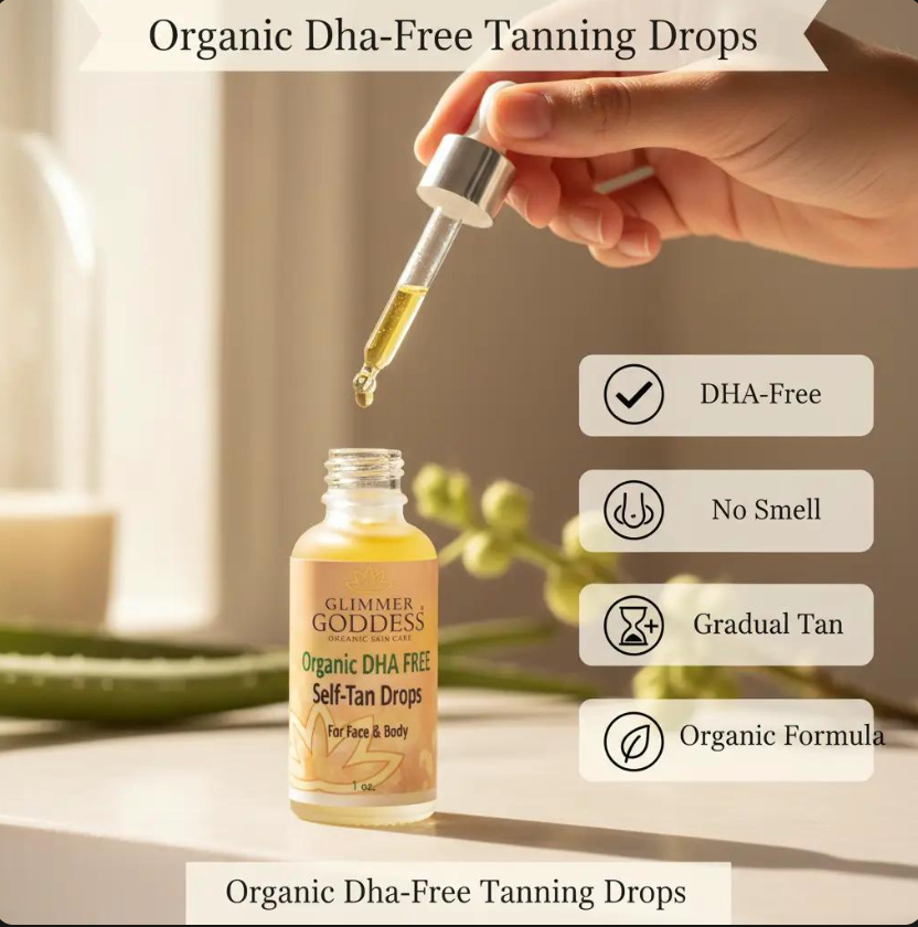 Organic DHA‑Free Tanning Drops – Gradual, No‑Odor Glow-3