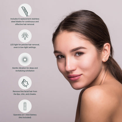 Glow & Clarity Trio: Derma Roller, Precision Dermaplaning Tool, & Pore Vacuum-3