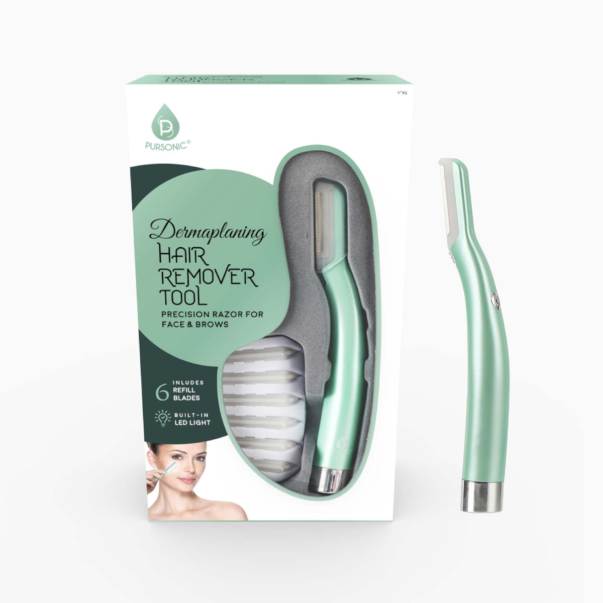 Glow & Clarity Trio: Derma Roller, Precision Dermaplaning Tool, & Pore Vacuum-2