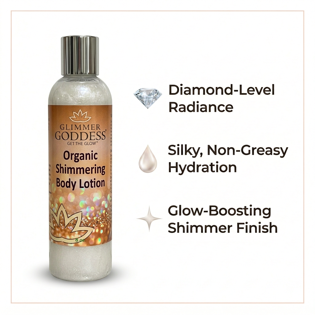 Organic Diamond Shimmer Body Lotion – Buildable Luminous Glow-0