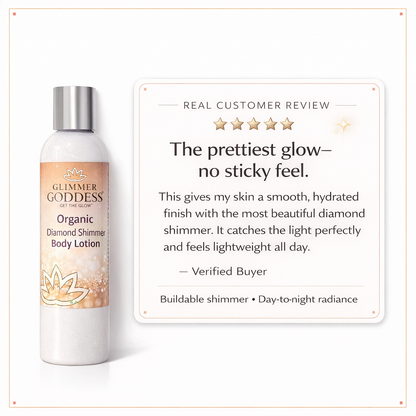 Organic Diamond Shimmer Body Lotion – Buildable Luminous Glow-3