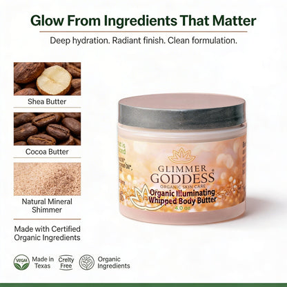 Organic Shimmer Body Butter – Radiant, Deep Hydration-4