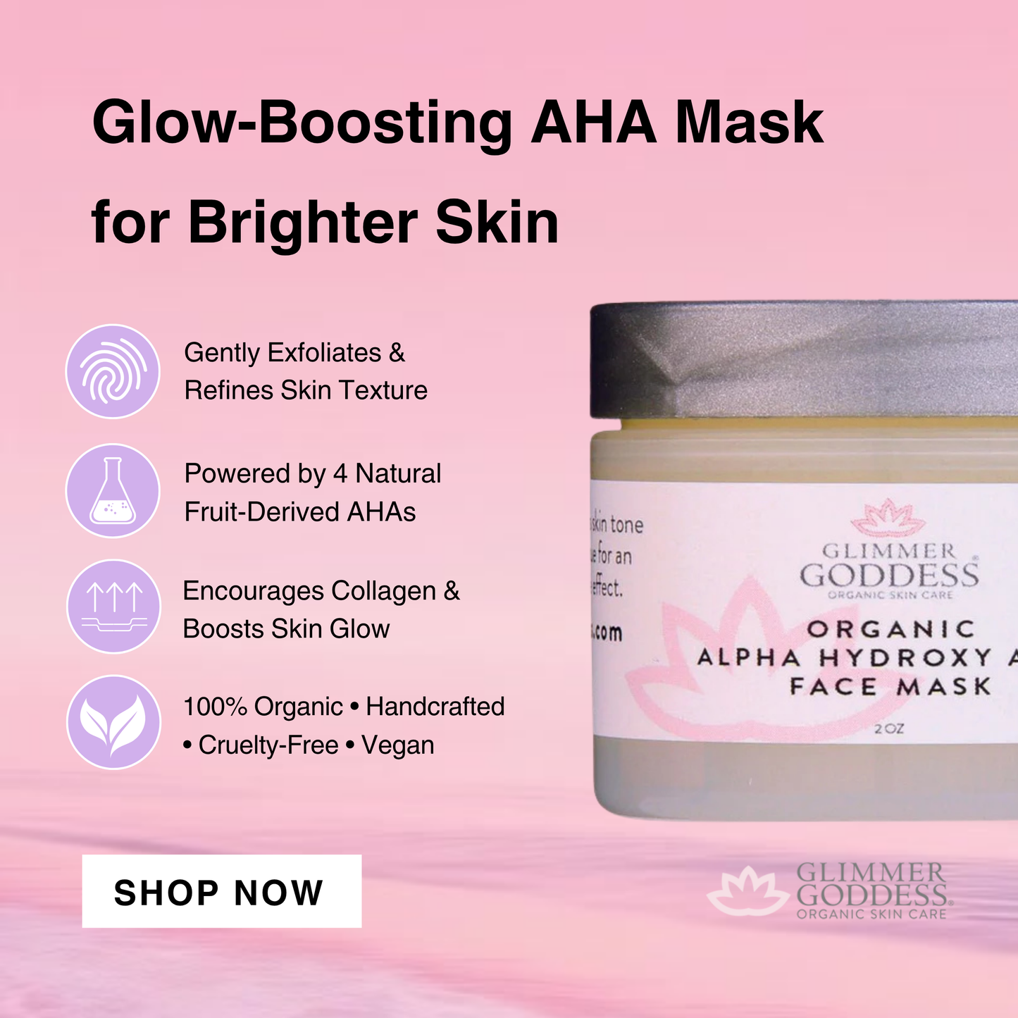 Organic AHA Face Mask – Renewing Treatment for Exfoliation & Glow-1