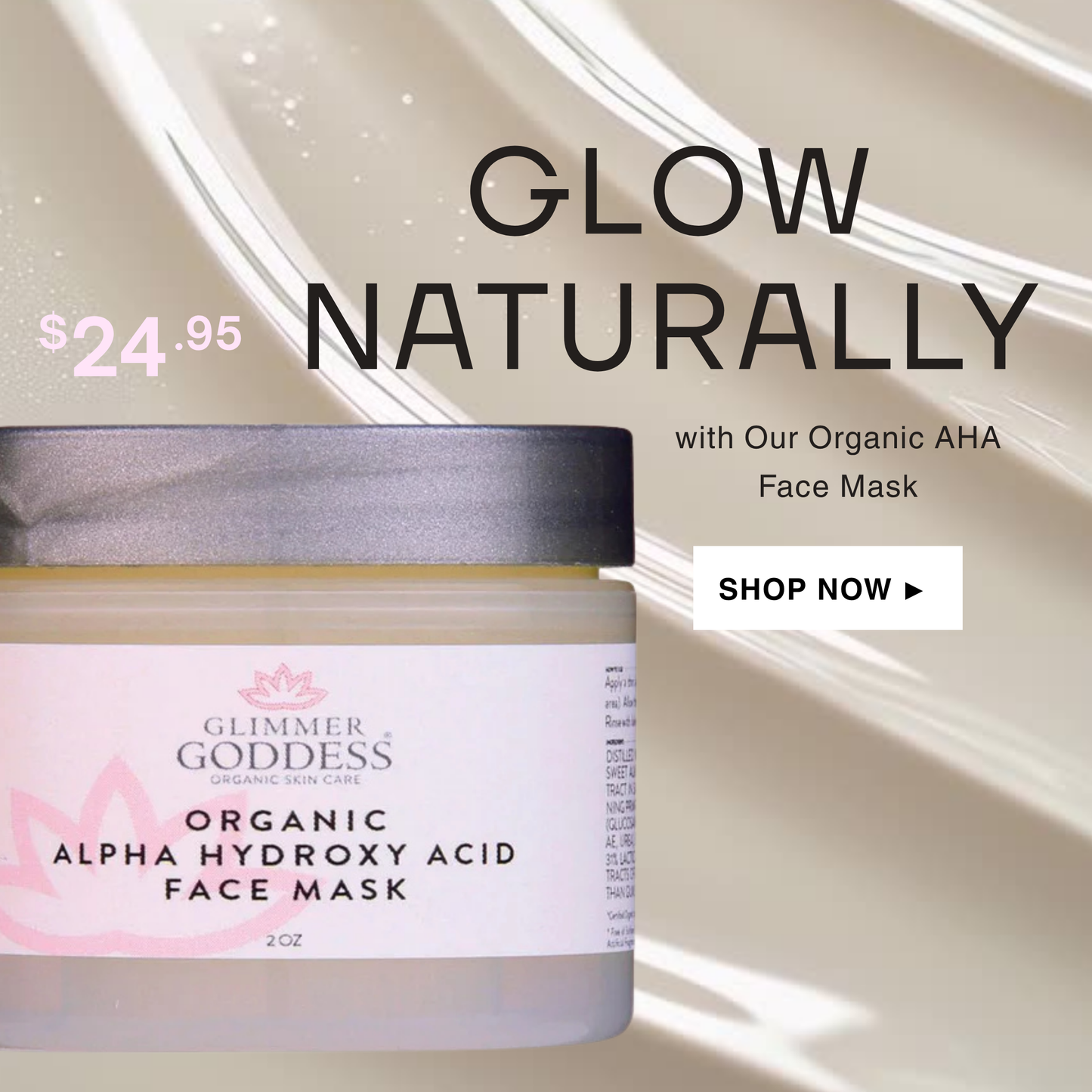 Organic AHA Face Mask – Renewing Treatment for Exfoliation & Glow-3