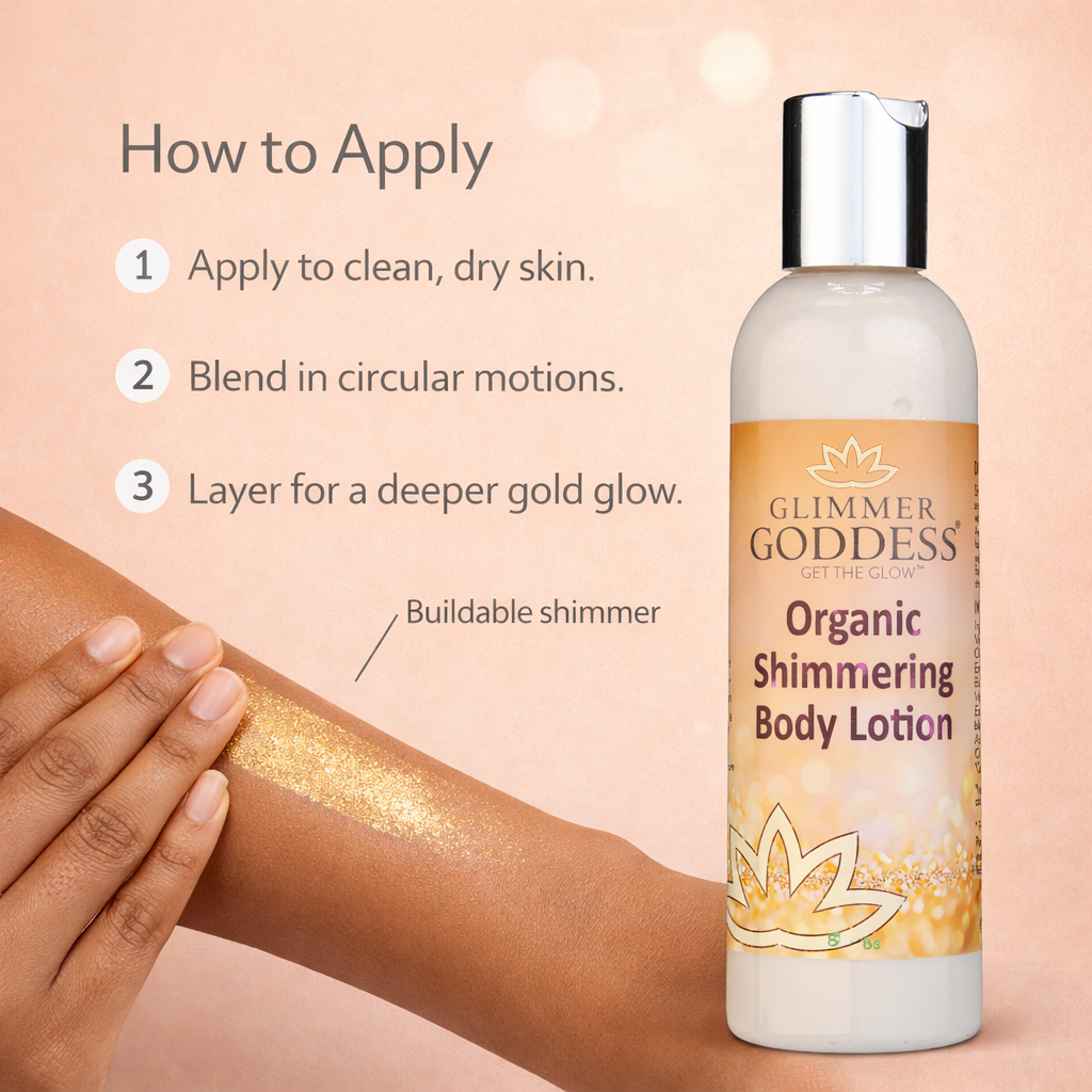 Organic Gold Shimmer Body Lotion – Buildable Luminous Glow-1