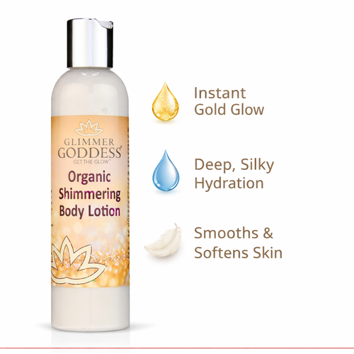 Organic Gold Shimmer Body Lotion – Buildable Luminous Glow-0