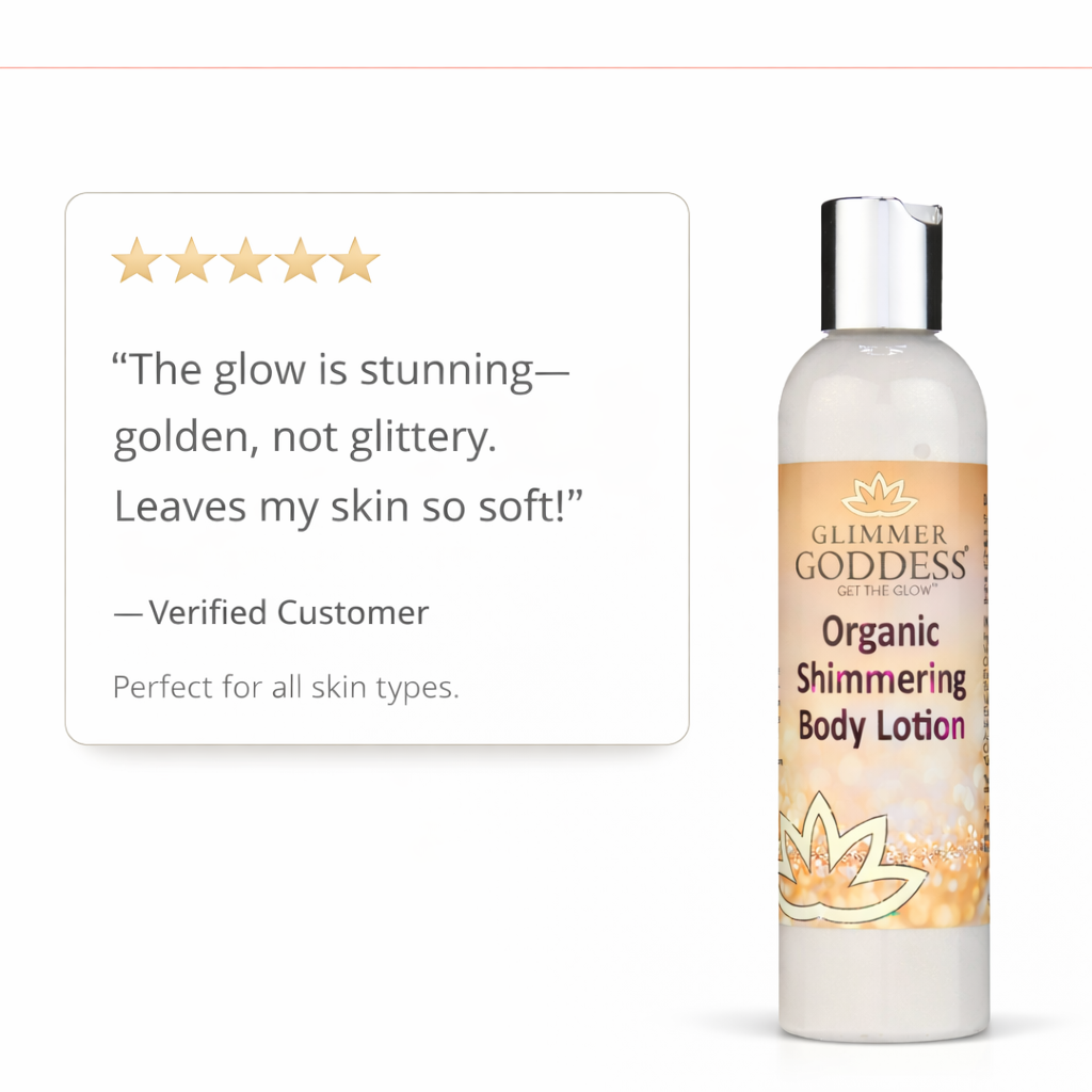 Organic Gold Shimmer Body Lotion – Buildable Luminous Glow-2