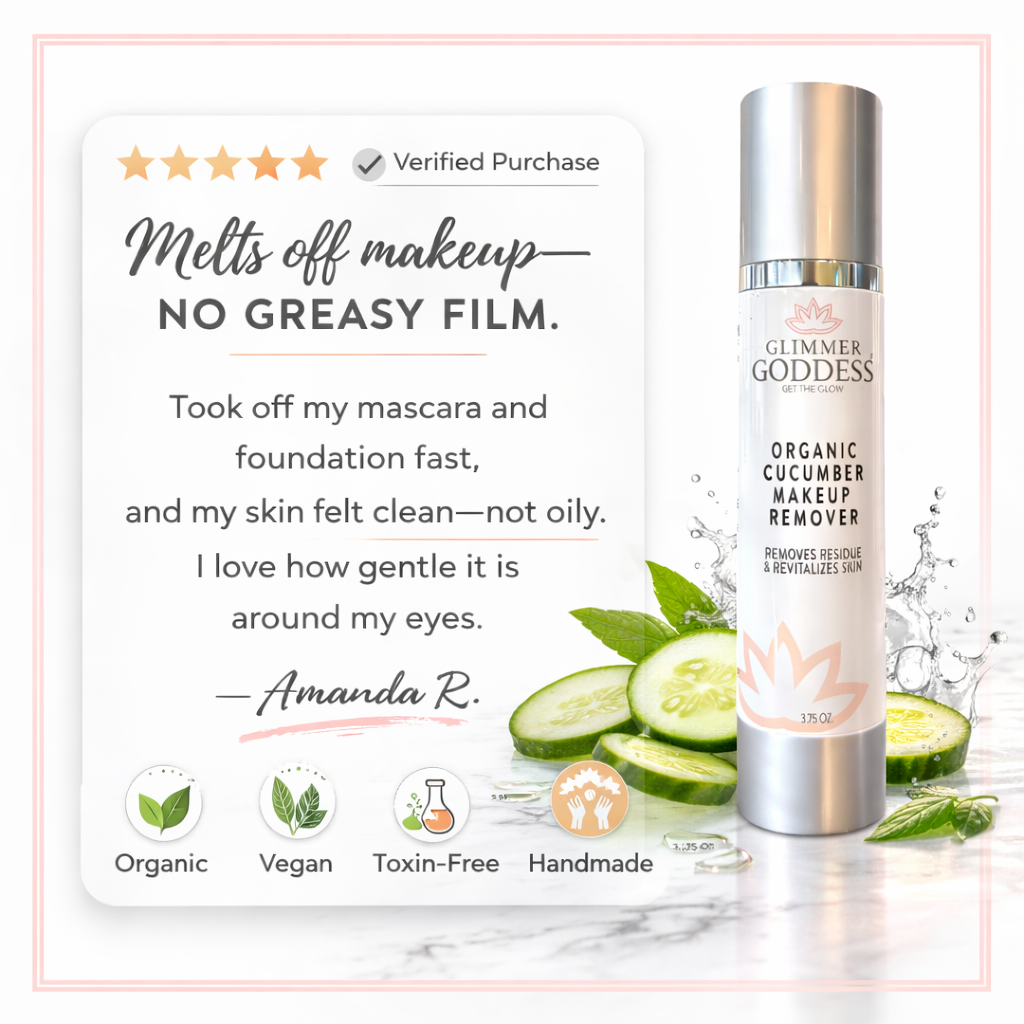 Organic Cucumber Makeup Remover – No Oily Residue-4