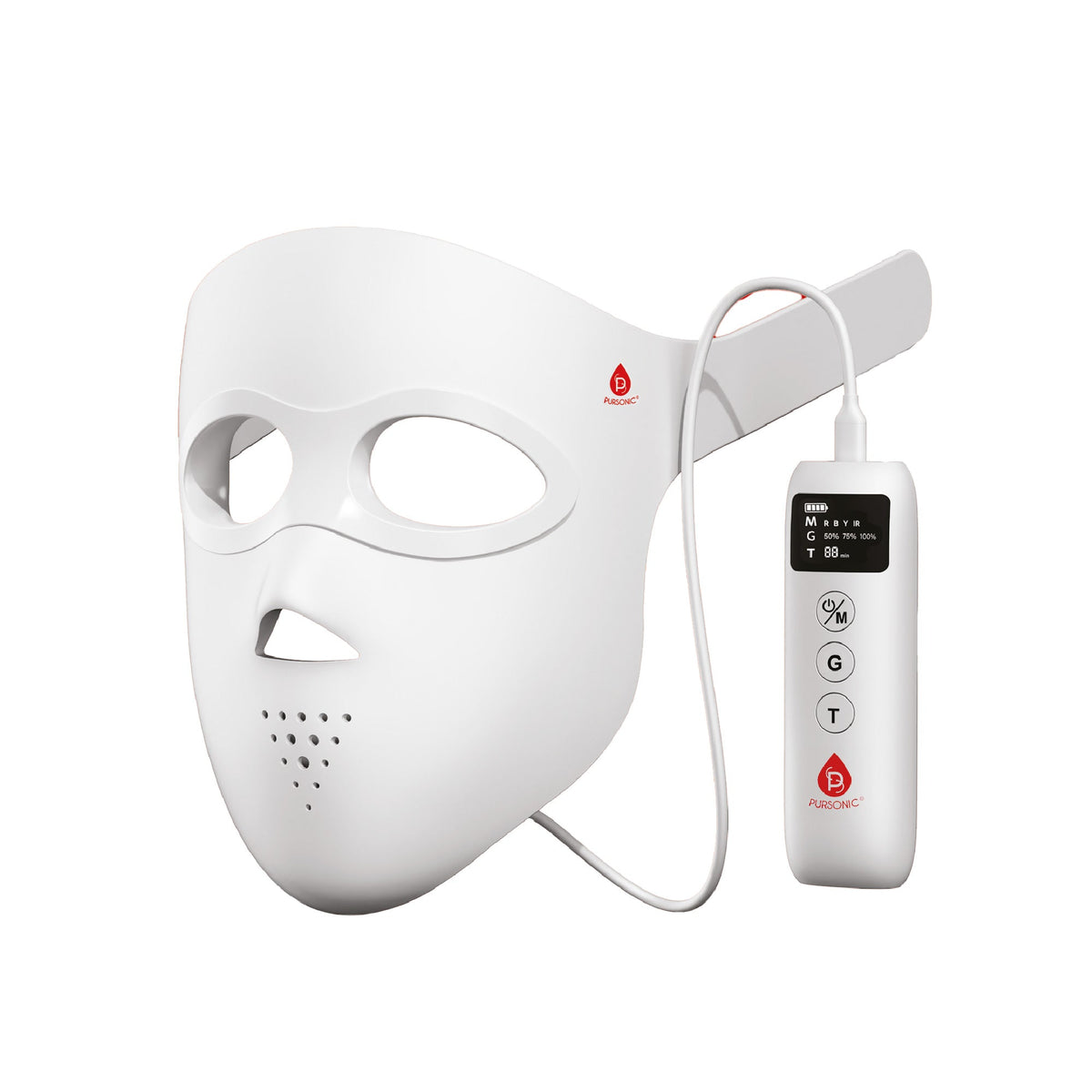 Pursonic 3D Soft-Silicone LED Light Therapy Mask with Smart Controller-3