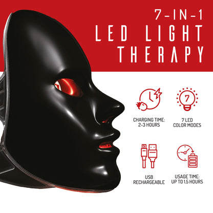 His & Hers Professional Glow at Home: 7-in-1 LED Light Therapy Face Mask-2