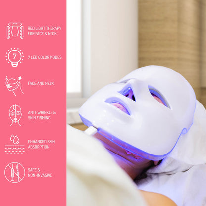 His & Hers Professional Glow at Home: 7-in-1 LED Light Therapy Face Mask-4