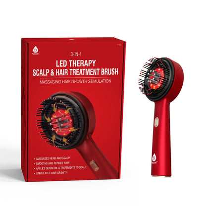 7-Color Facial Therapy Mask + 3-in-1 LED Scalp & Hair Treatment Brush-3