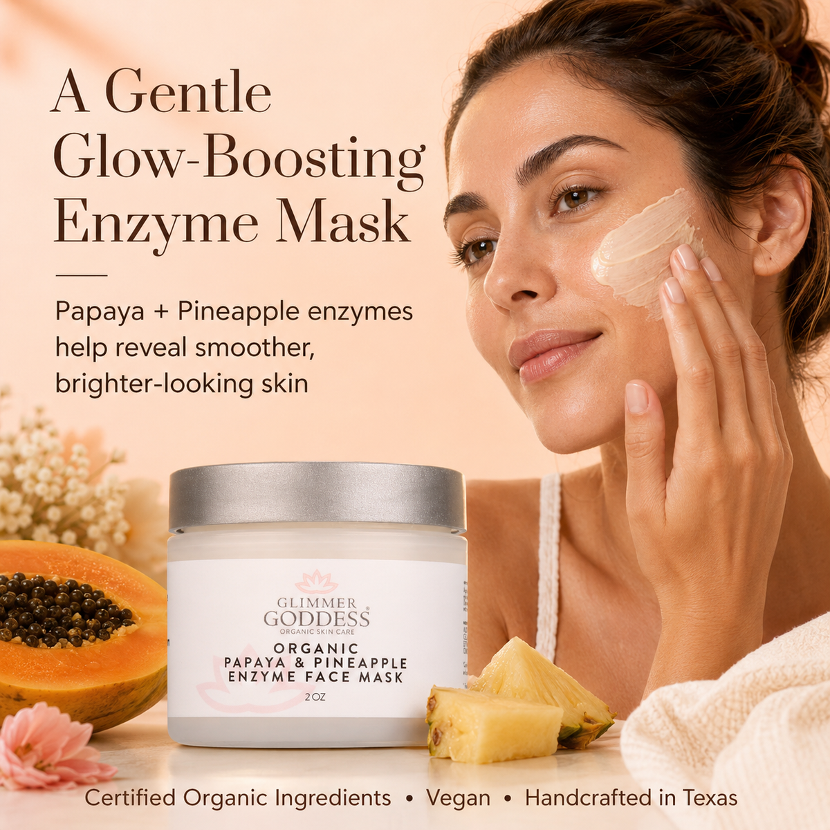 Organic Papaya Pineapple Enzyme Face Mask – Gentle Exfoliating Treatment-1