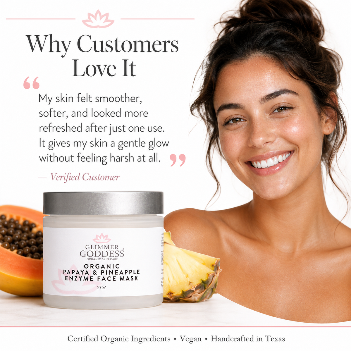 Organic Papaya Pineapple Enzyme Face Mask – Gentle Exfoliating Treatment-2