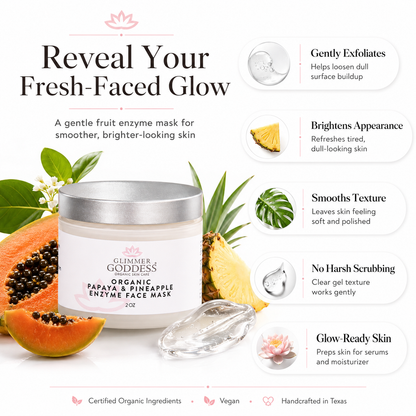 Organic Papaya Pineapple Enzyme Face Mask – Gentle Exfoliating Treatment-4