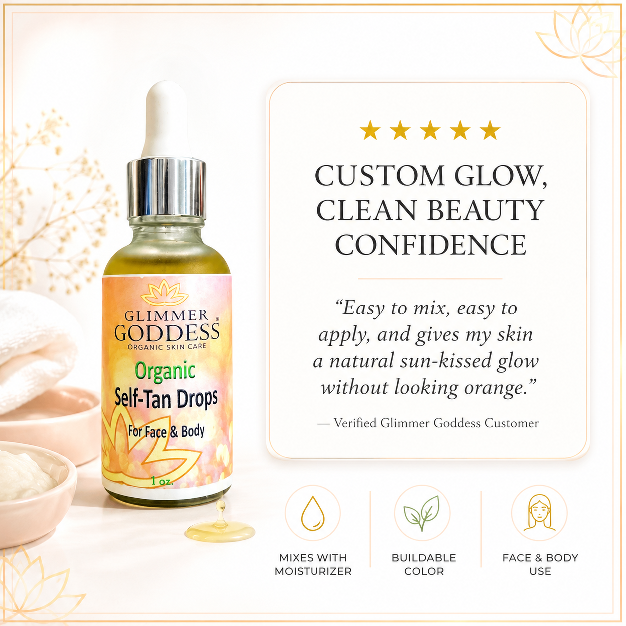 Organic Self Tan Drops – Fast Glow-3