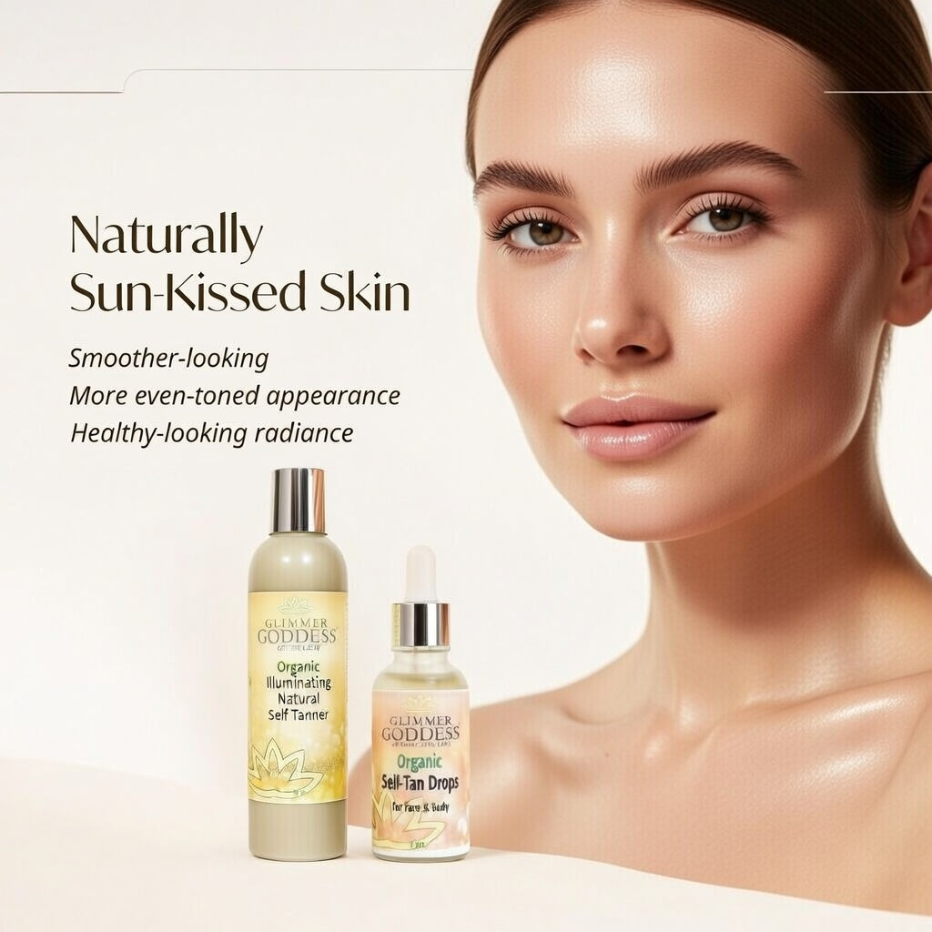 Organic Self Tanner & Self Tan Drops Bundle – Natural Sunless Tanning Kit-1