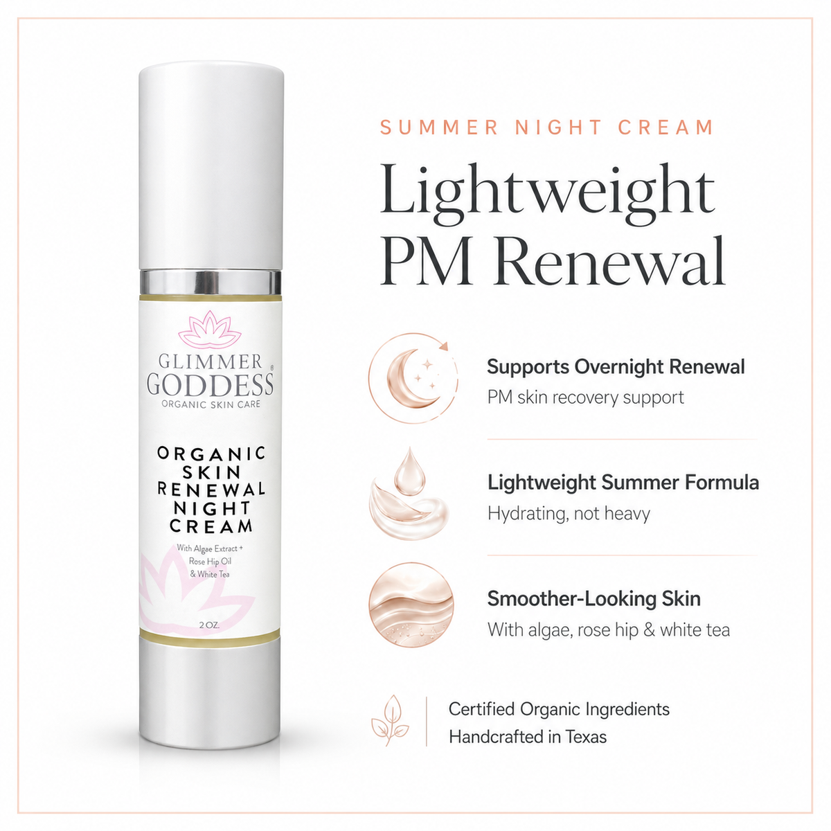 Organic Skin Renewal Night Cream 2 oz – Anti-Aging-0