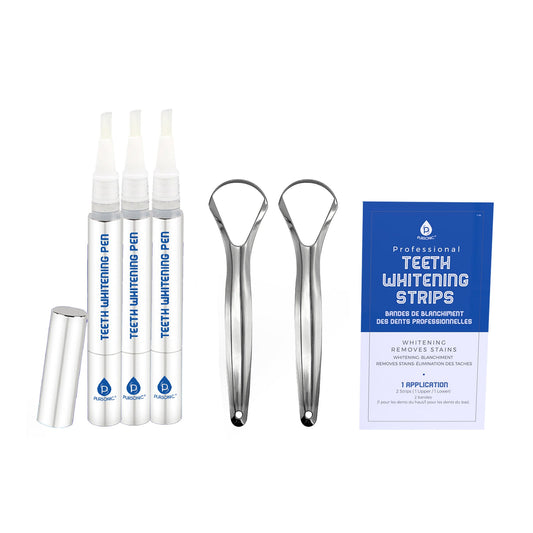 The Ultimate Smile Radiance Kit: Professional Teeth Whitening Strips, Pursonic Whitening Pens & Stainless Steel Tongue Cleaners-0