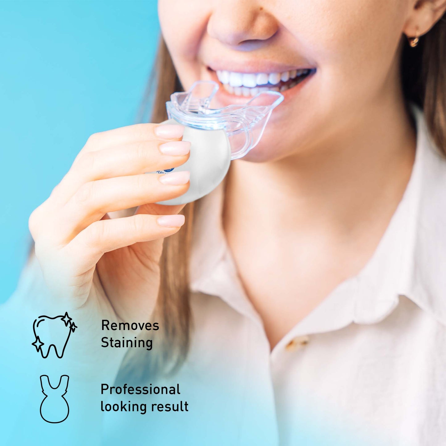 Pursonic LED Teeth Whitening Solution, Whitening Strips & Charcoal Toothbrush Bundle-3