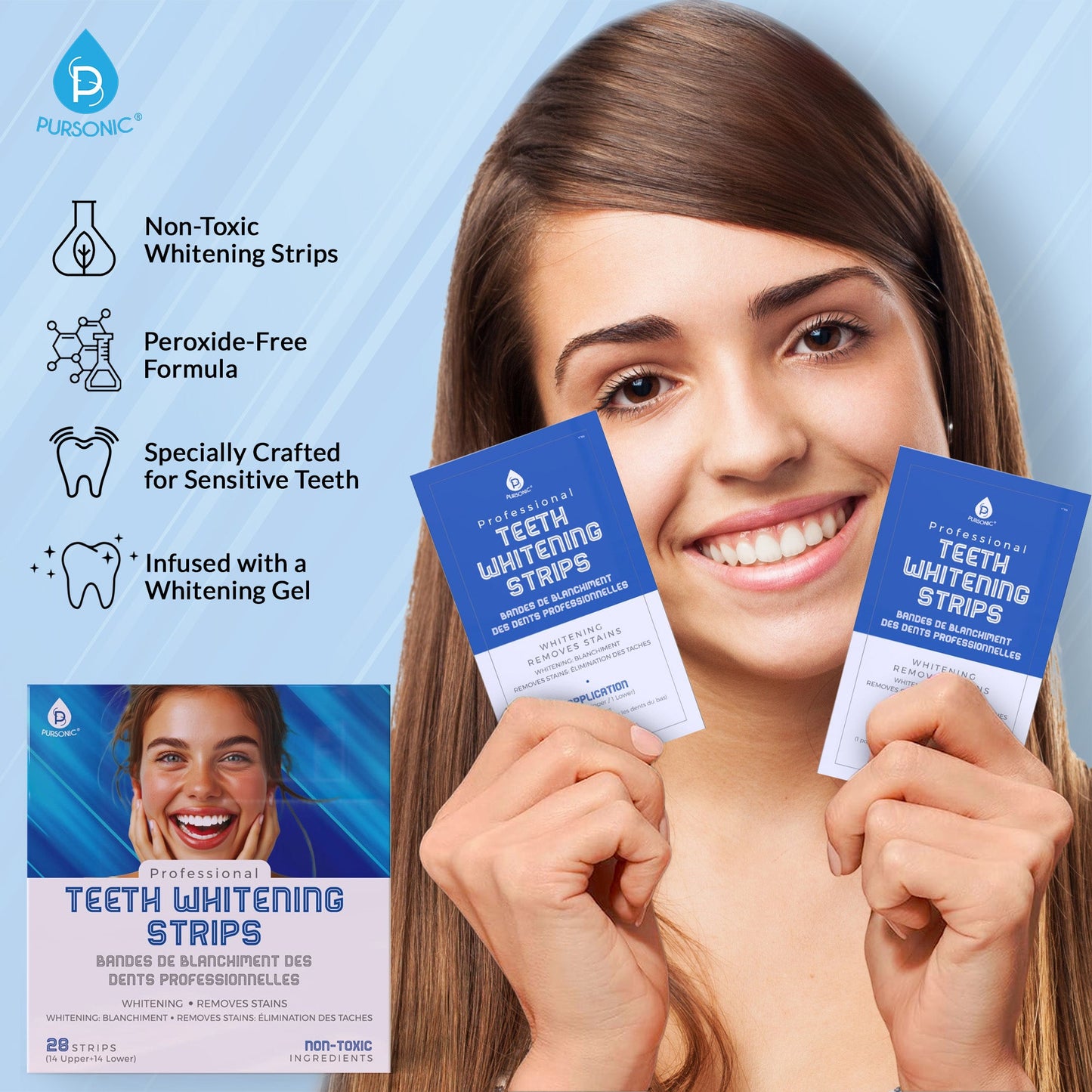 Ultimate Smile Brightening Bundle: PureWhite LED Kit, Rechargeable Rotary Toothbrush & Whitening Strips-2