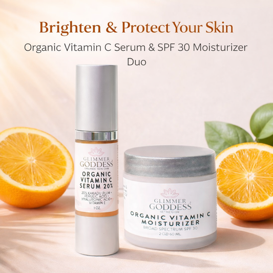 Organic Vitamin C Serum & SPF 30 Moisturizer Duo-0