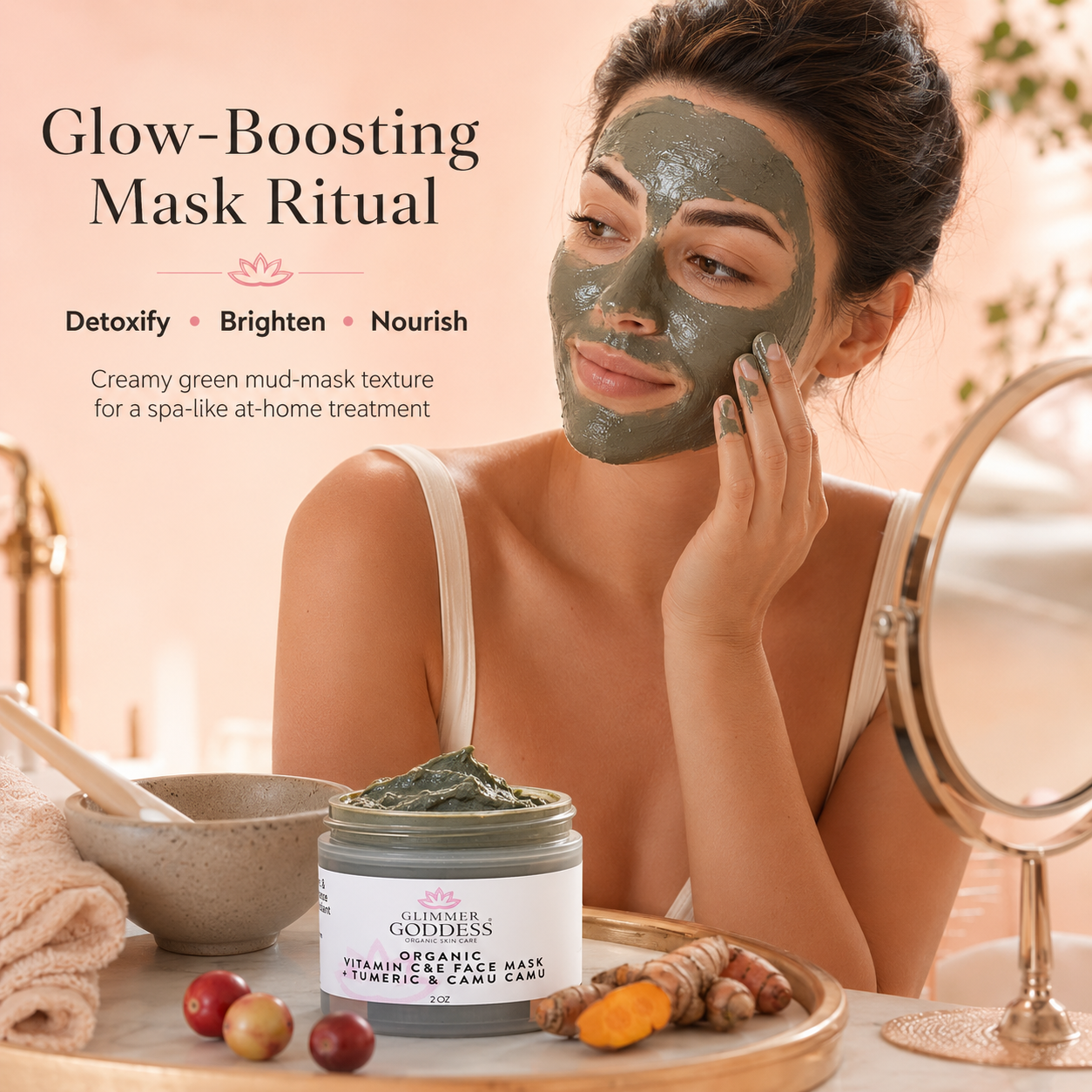 Organic Vitamin C & E Brightening Face Mask-1