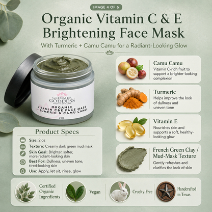 Organic Vitamin C & E Brightening Face Mask-3