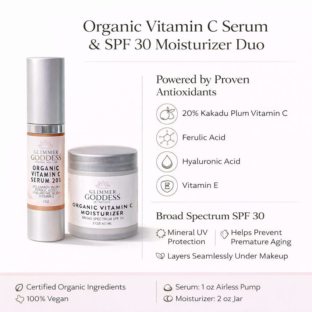 Organic Vitamin C Serum & SPF 30 Moisturizer Duo-3