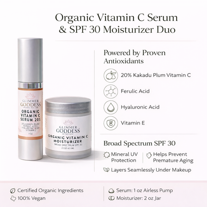 Organic Vitamin C Serum & SPF 30 Moisturizer Duo-3