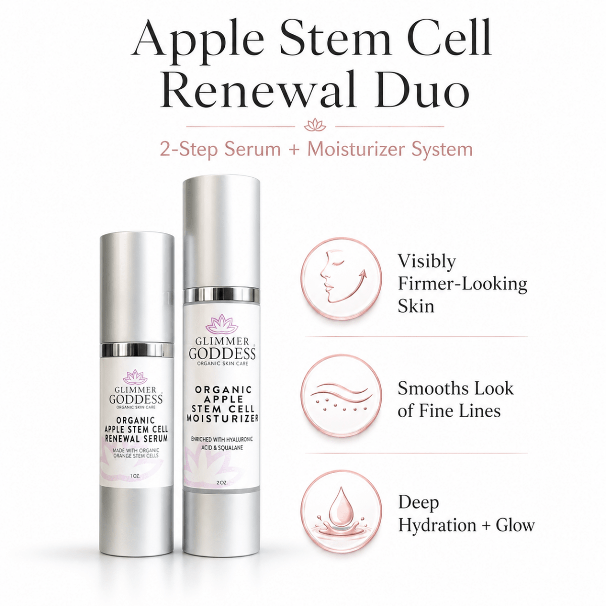 Cellular Renewal Duo – Apple Stem Cell Serum + MoisturizerLotion & Moisturizer
