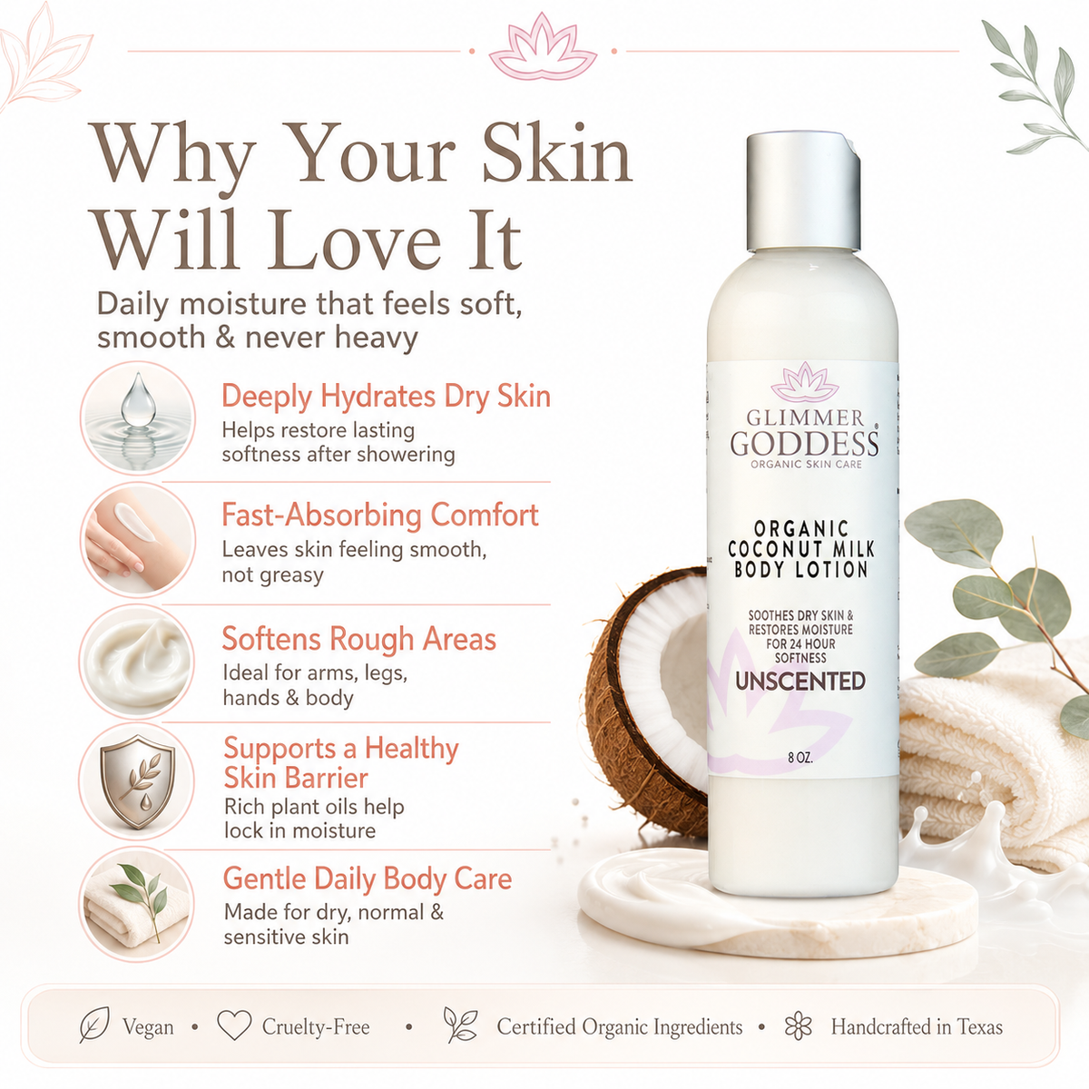 Organic Coconut Milk Body Lotion – Ultra-Hydrating