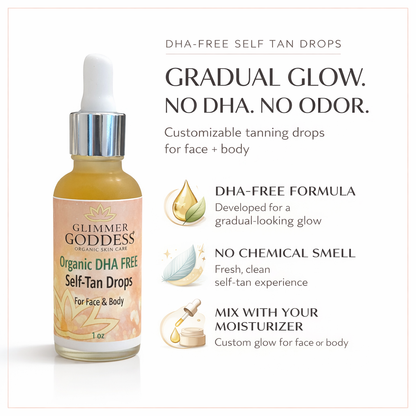 Organic DHA‑Free Tanning Drops – Gradual, No‑Odor Glow-0