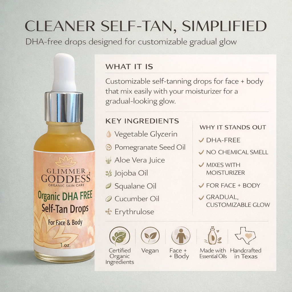 Organic DHA‑Free Tanning Drops – Gradual, No‑Odor Glow-4