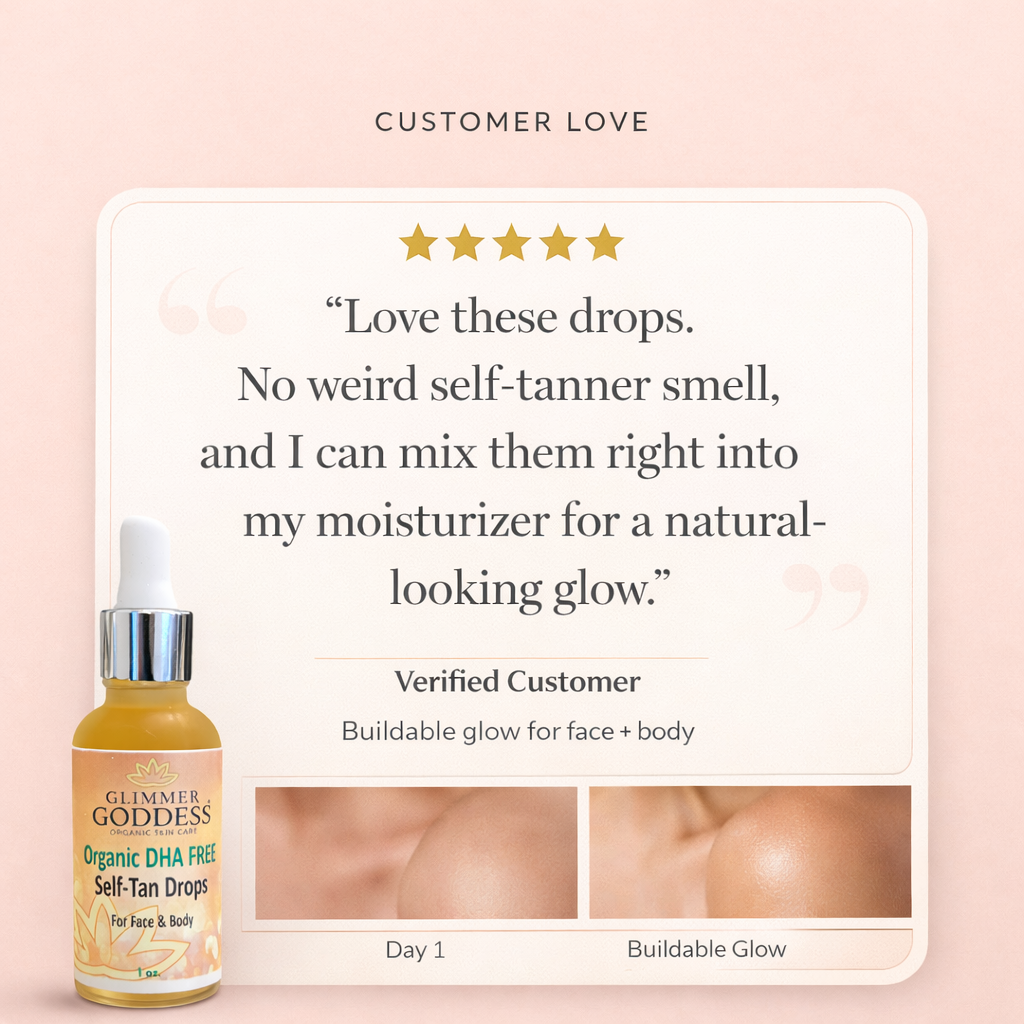 Organic DHA‑Free Tanning Drops – Gradual, No‑Odor Glow-2