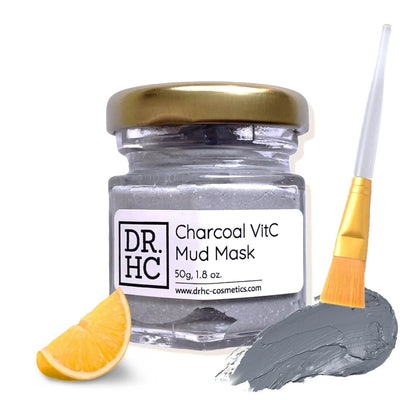 DR.HC Charcoal VitC Mud Mask (60g, 2.1oz) (Exfoliating, Skin brightening, Detoxifying, Pore Shrinking, Anti-black head...)-1
