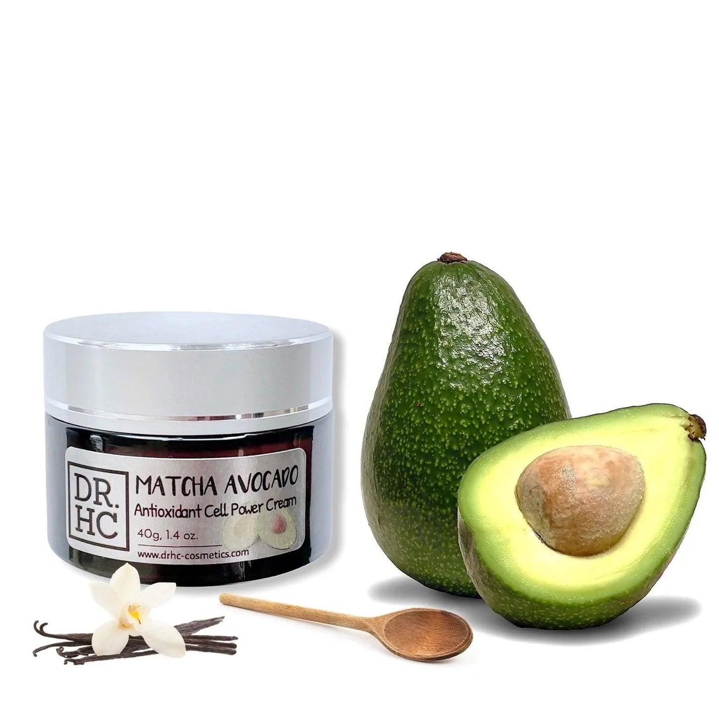 DR.HC Matcha Avocado Antioxidant Cell Power Cream (40g, 1.4oz) (Anti-aging, Skin recovery, Skin toning, Anti-pollution...)-3