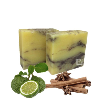 DR.HC All-Natural Skincare Face Soap - Bergamot Bliss (110g, 3.8oz.) (Anti-acne, Skin brightening, Oil balancing, Anti-aging...)Face Soap Bar