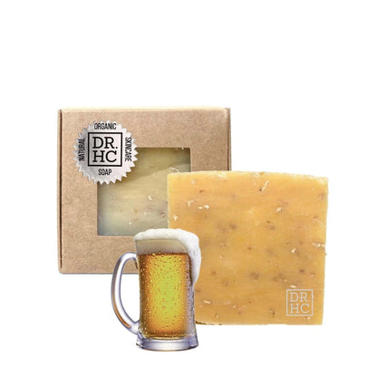 DR.HC All-Natural Skincare Face Soap - Citrus Beer (110g, 3.8oz.) (Anti-aging, Skin brightening, Anti-blemish, Exfoliating...)Face Soap Bar Hair & Body Scrub