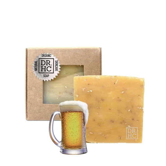 DR.HC All-Natural Skincare Face Soap - Citrus Beer (110g, 3.8oz.) (Anti-aging, Skin brightening, Anti-blemish, Exfoliating...)Face Soap Bar Hair & Body Scrub